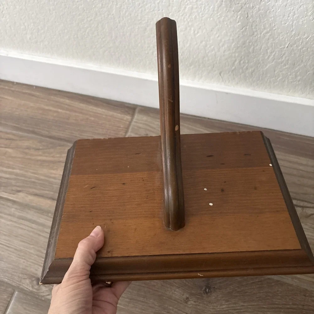 Vintage Solid Wood Wall Shelf Open Face Mid Century Style 12